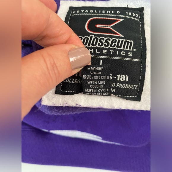 Colosseum Athletics K-State Wildcats Purple Hoodie Pullover Sweatshirt Youth L - Picture 8 of 10